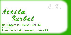 attila kurbel business card